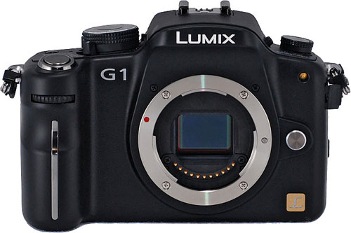 Panasonic's Lumix DMC-G1 was the first mirrorless model to hit the market. Photo copyright © 2008, Imaging Resource. All rights reserved. Click for a bigger picture!