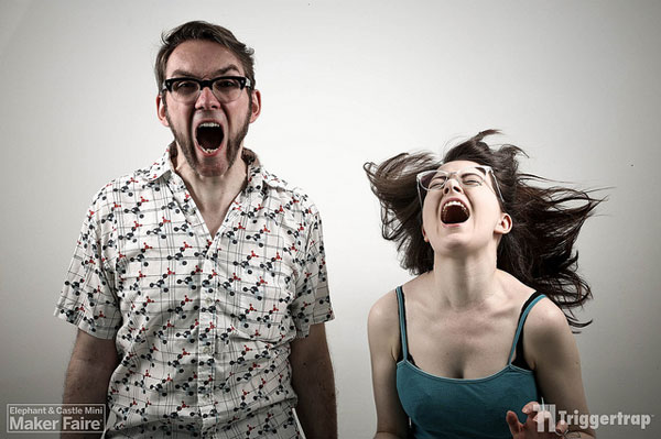 Trigger Scream Primal scream photo portraits captured with Triggertrap sound trigger ...