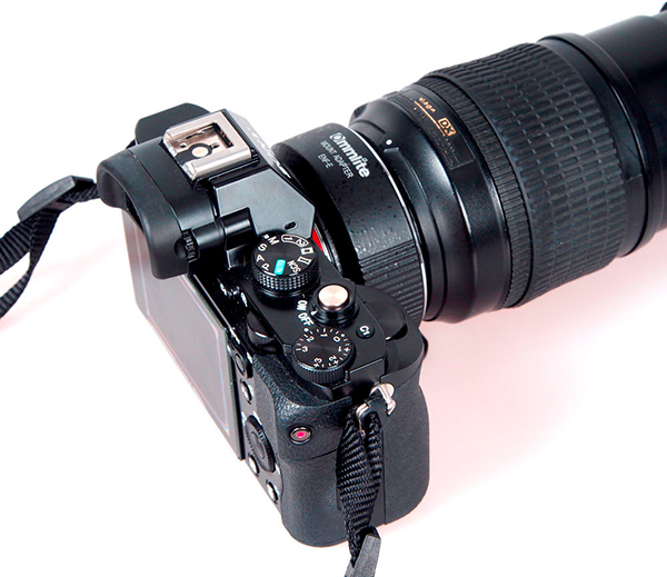 ニコン 24-120mm f/4 ＋ Commlite ソニー用 AFアダプター Commlite releases Nikon F-mount to Sony E-mount adapter with full