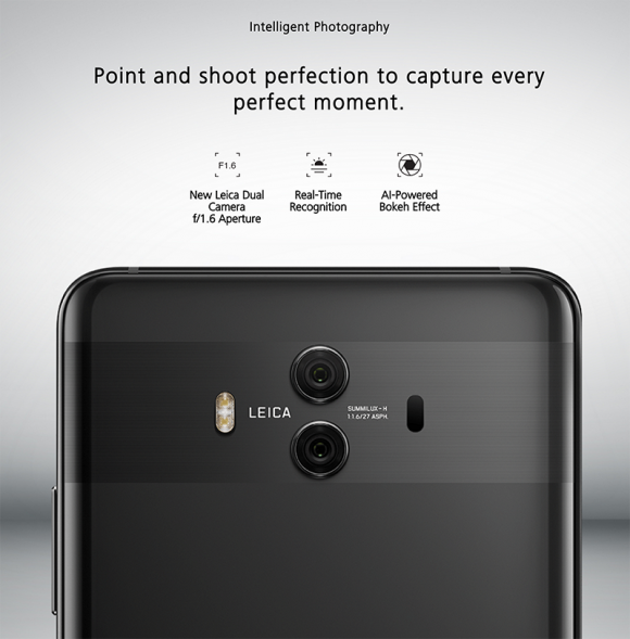 Huawei's new AI-powered Mate 10 packs dual Leica Summilux f/1.6