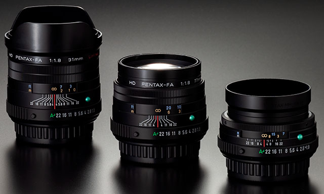 Ricoh Imaging announces 3 new HD Pentax-FA Limited prime lenses