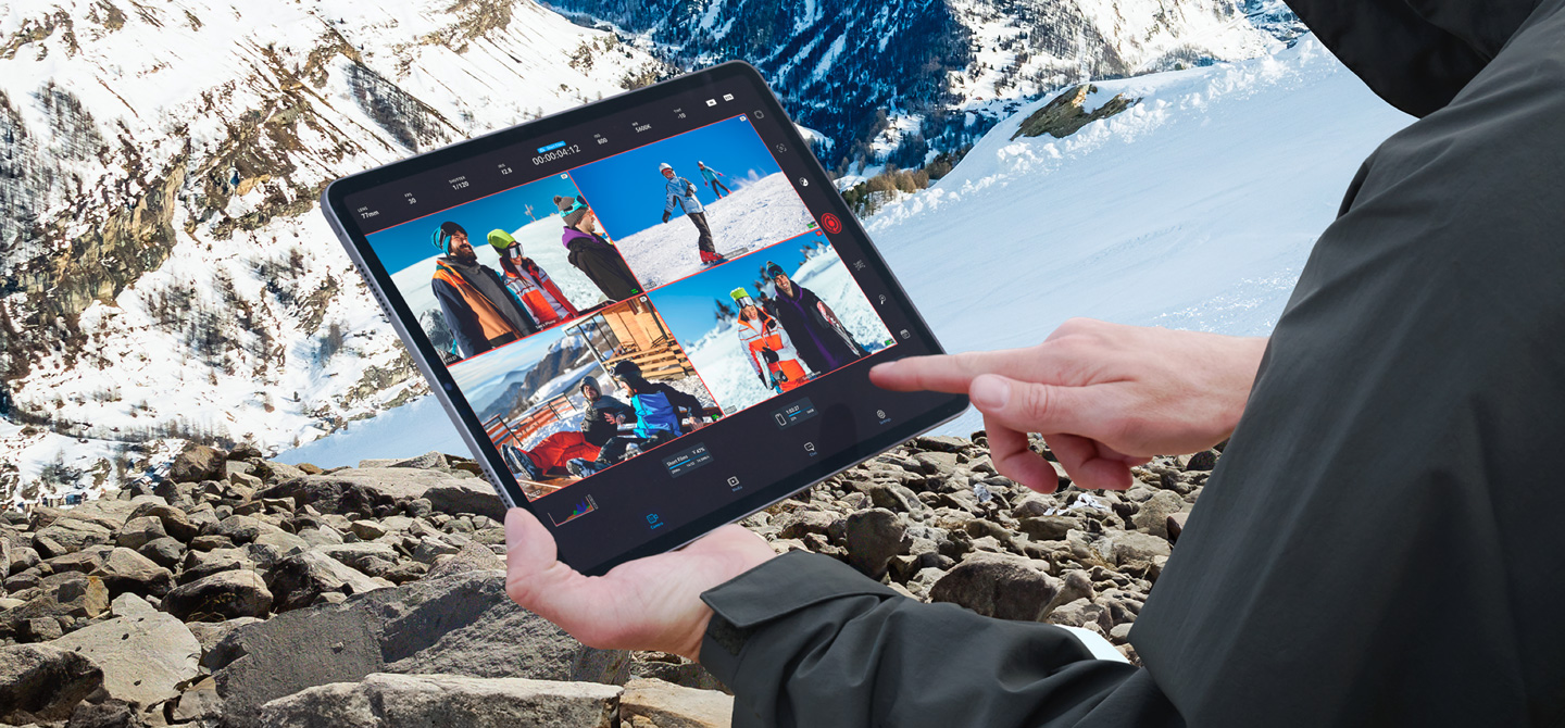 Blackmagic camera app multiview mode on android.