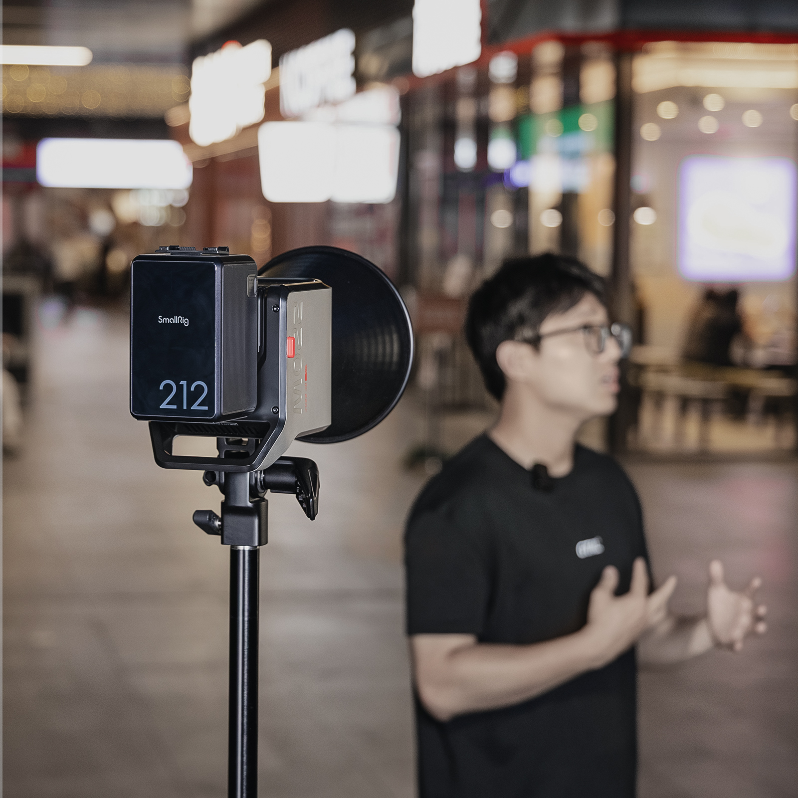 SmallRig RC200C on location.