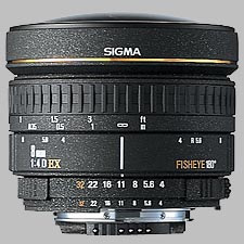 SIGMA - KOHARU ☆SIGMA FISHEYE 8mm F4 Sigma MF 8mm F/4 Filtermatic Fisheye | LENS-DB.COM