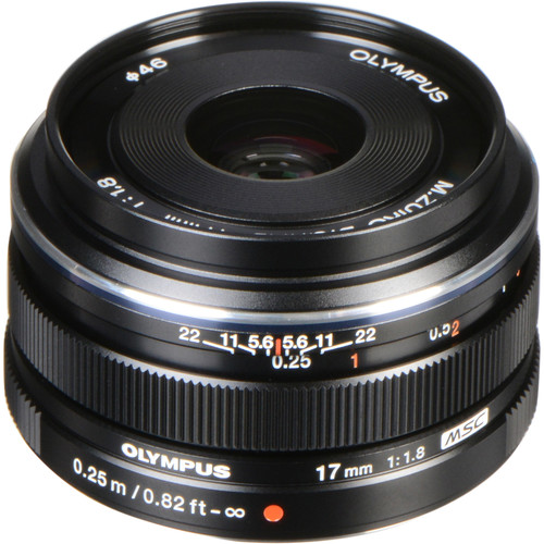 Olympus M.Zuiko 17mm f/1.8 compact wide prime lens for Micro Four Thirds