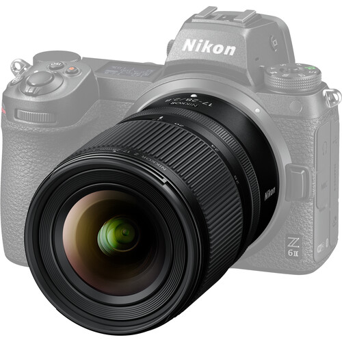 Product image of Nikon NIKKOR Z. 17-28 on a Nikon Z body taken from Amazon