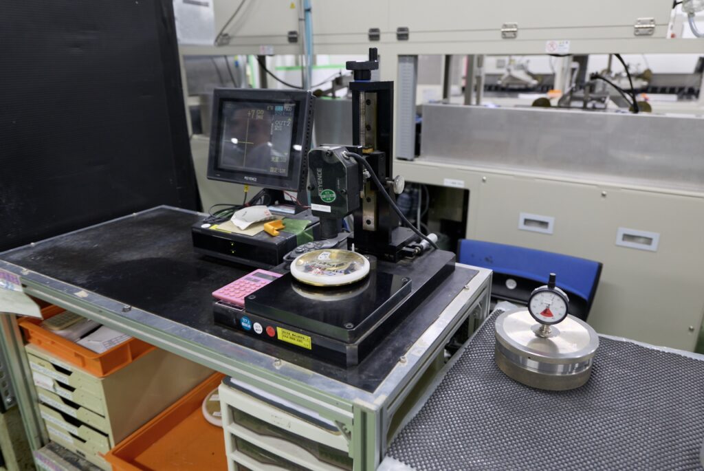 A piece of testing equipment in the lens factory.