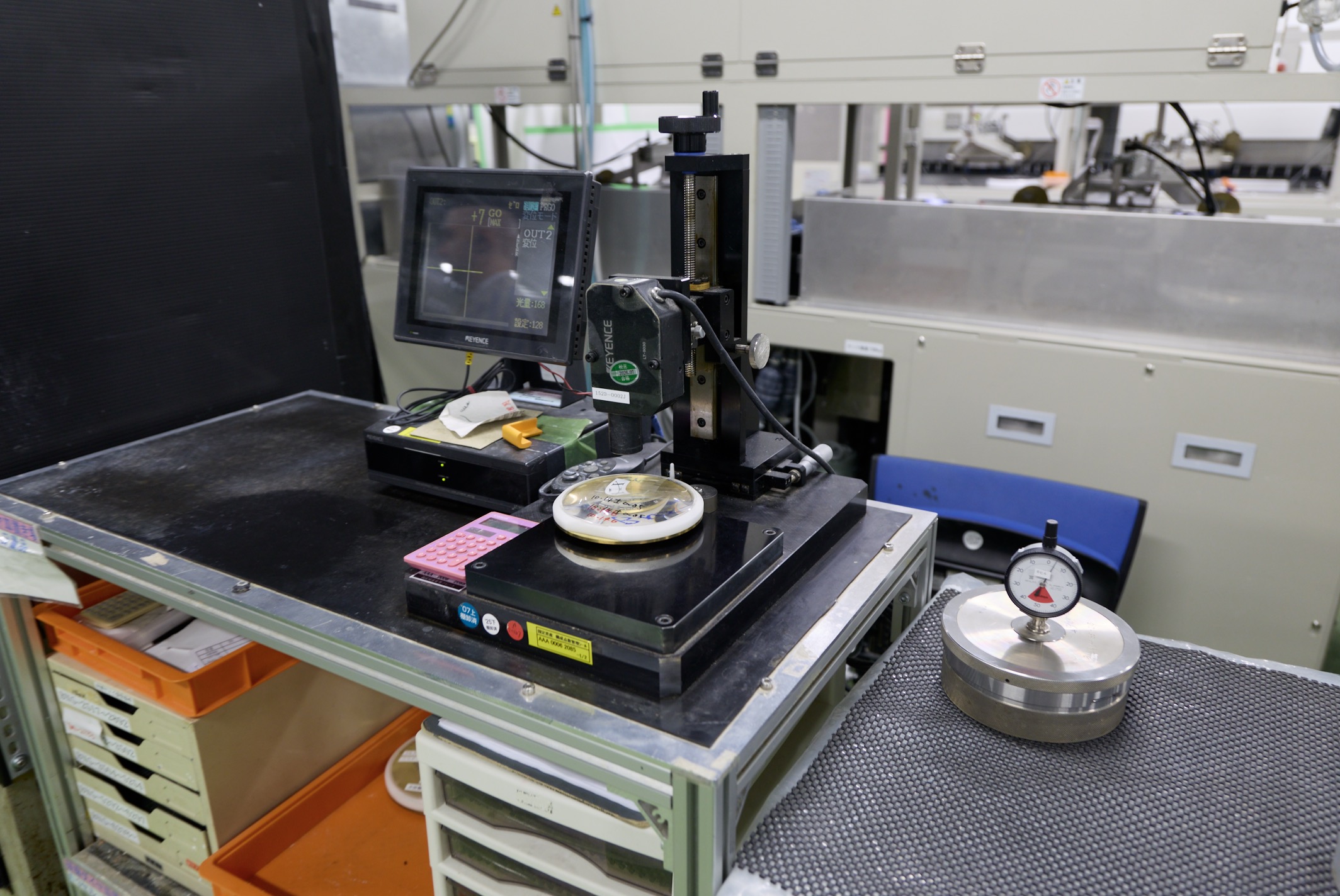 A piece of testing equipment in the lens factory.