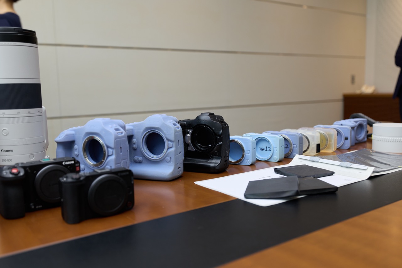 A line of Canon's prottype cameras. 