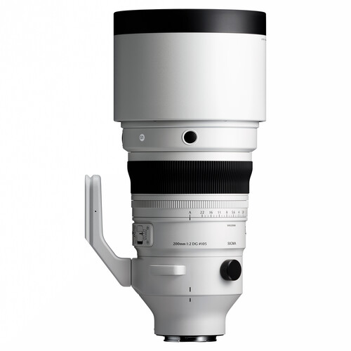 A product shot of the Sigma 200mm lens