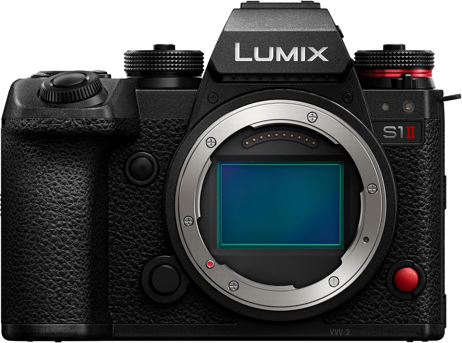 Front view of the Panasonic Lumix S1 II camera