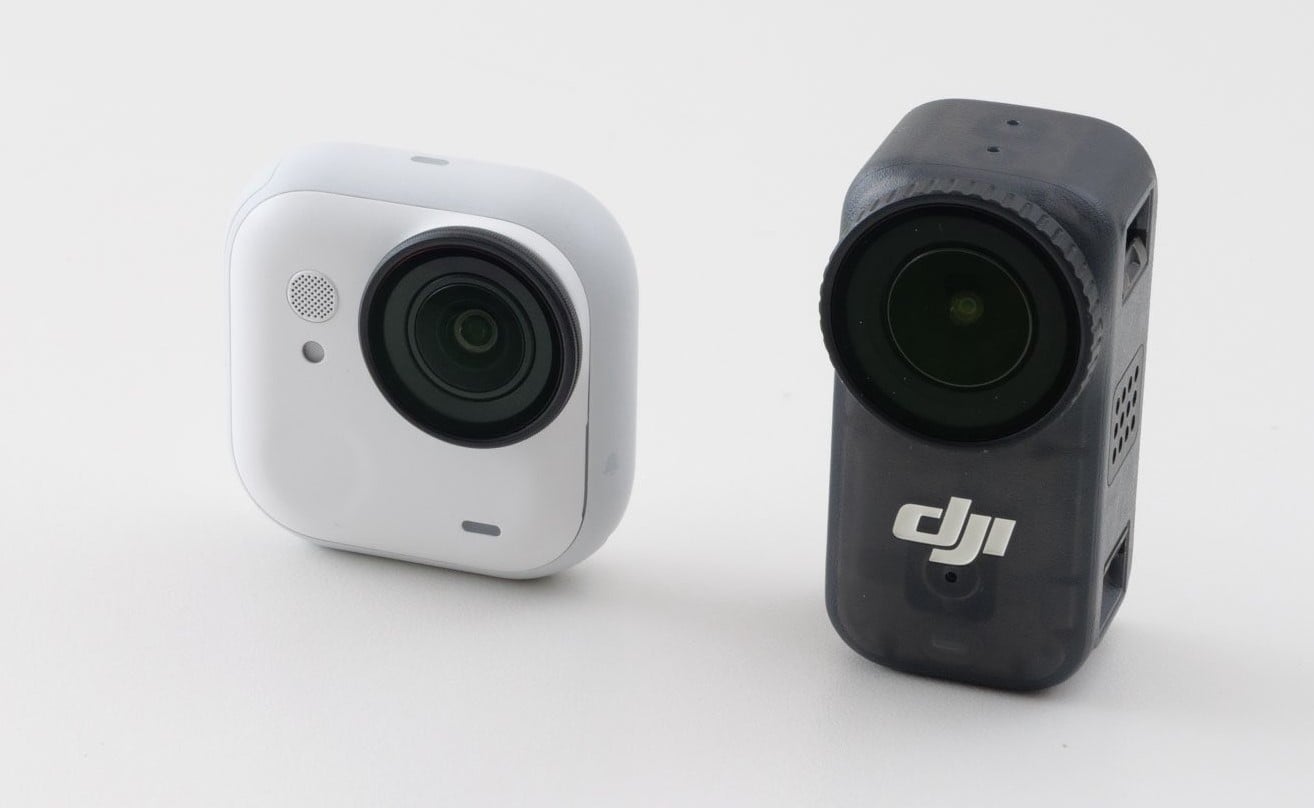 DJI Osmo Nano vs Insta360 Go Ultra size comparison.