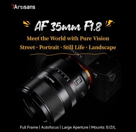 Chinese brochure of the 7Artisans AF 35mm f/1.8 (L/E/Z) lens