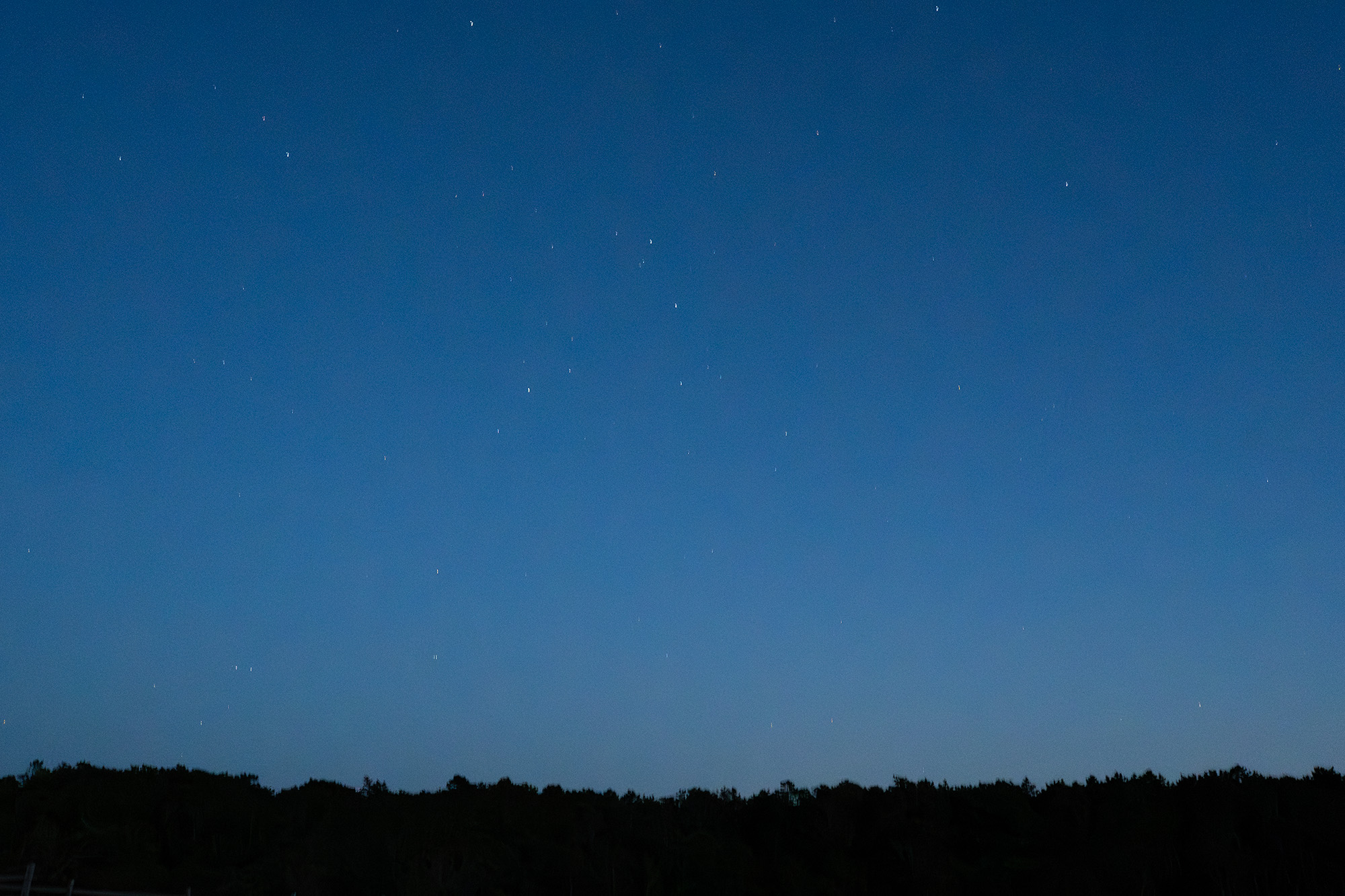 The night sky with stars, this image has noise reduction appiled to show of the capabilities. 