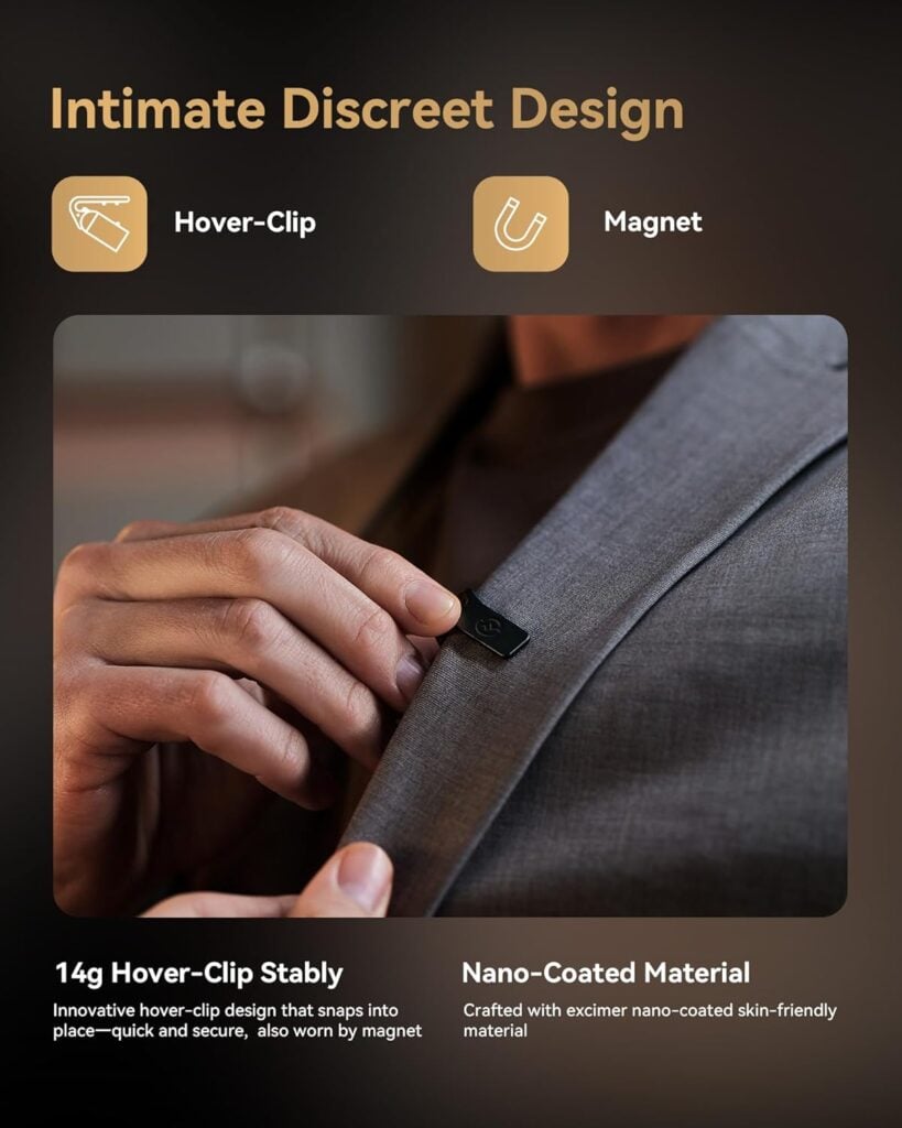 Promotional image from Amazon shows Hollyland Lark MAX 2 Wireless Microphone