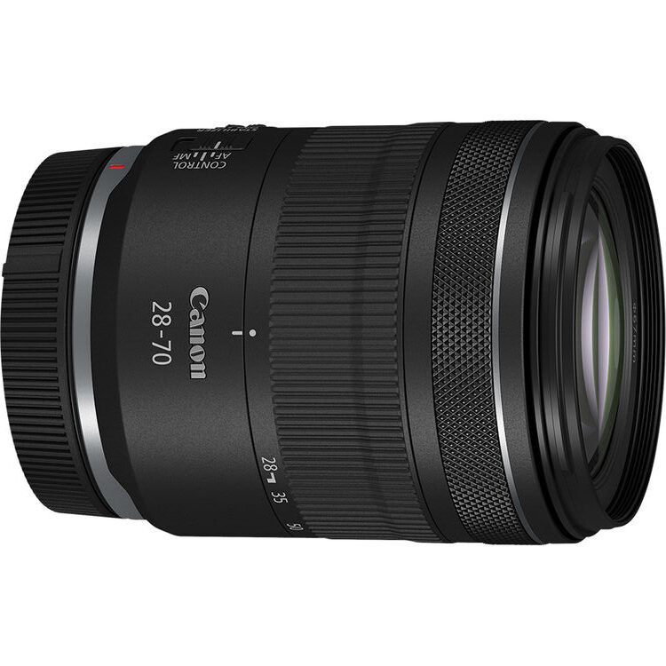 Canon lens against a white background
