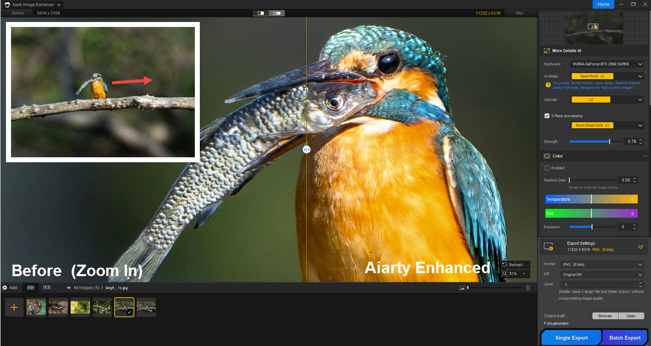 Photo of birdy with fish in mouth
