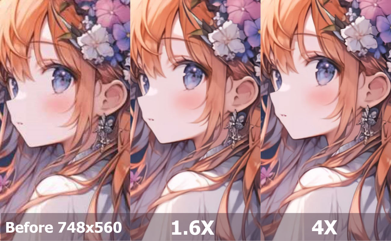 Photo of cartoon in upscaling