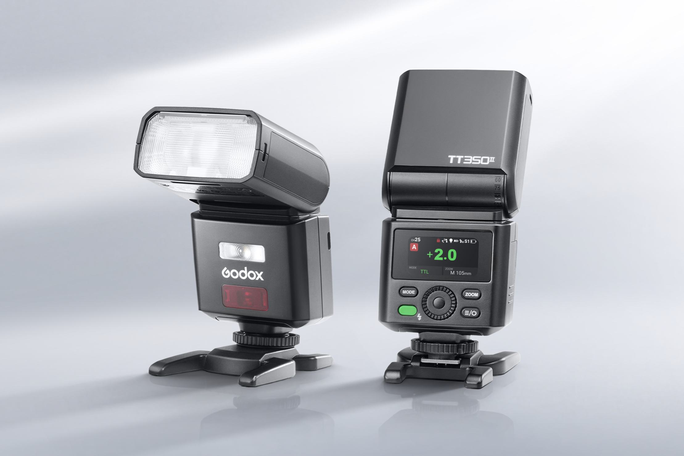 Godox TT350II Adds Color Display, Modeling Lamp, Hybrid Hot Shoe