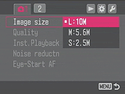 Sony Alpha DSLR-A100 Menus image 12