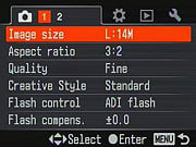 Sony Alpha DSLR-A350 Menus image 13