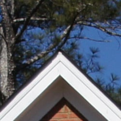 Soft definition of high-contrast elements, with only minor evidence of edge enhancement.
