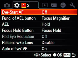 Sony Alpha DSLR-A560 Menus image 14