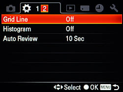 Sony Alpha DSLR-A560 Menus image 15