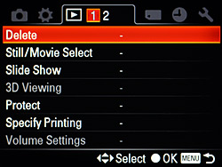 Sony Alpha DSLR-A560 Menus image 16