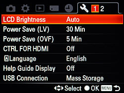 Sony Alpha DSLR-A560 Menus image 20