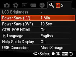 Sony Alpha DSLR-A580 Menus image 20