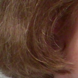 Subtle detail: Hair Noise suppression tends to blur detail in areas of subtle contrast, as in