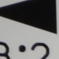 Tele: Very low and dull, top left @200 percent, in-camera JPEG