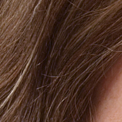 Subtle detail: Hair Noise suppression tends to blur detail in areas of subtle contrast, as in
