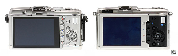 Though clearly related, there are quite a few differences between the Olympus E-P3 and the original.