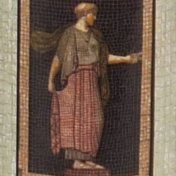 Excellent detail in the mosaic pattern and in the peppers.