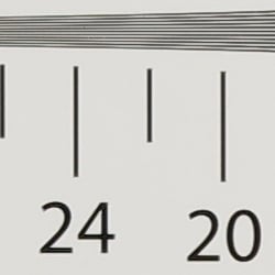 In-camera JPEG: Strong detail to ~2,400 lines vertical