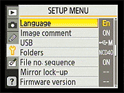 D40 Menus image 20