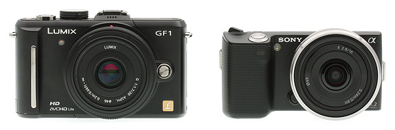 Compared to the more expensive Panasonic Lumix GF1, the Sony NEX-5 is indeed quite small, taking