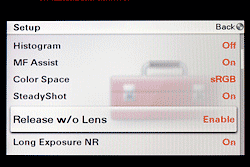 Sony Alpha NEX-3 Exposure image 3