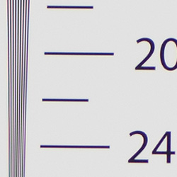 Strong detail to ~2,200 lines horizontal ACR converted RAW