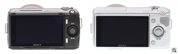 Gone are the Drive and Flash mode indicators, as is a lot of thumbgrip space.