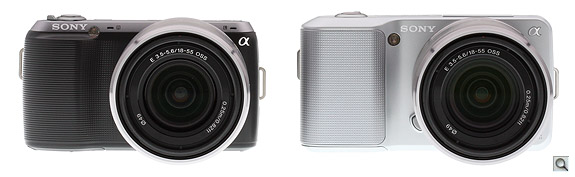 With a duo-tone design and a more wrap-around grip, the NEX-C3 still bears a resemblance to