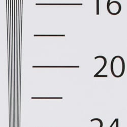 Strong detail to 2,000 lines horizontal ACR processed SRW