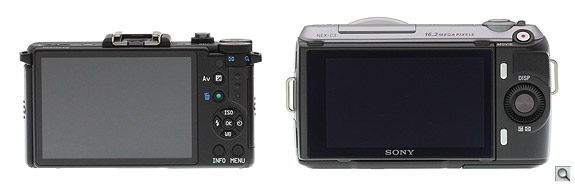 Neck and neck with the GF3, the Sony NEX-C3 is also larger than the Pentax Q.