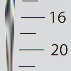 Strong detail to ~1,800 lines horizontal Adobe Camera Raw