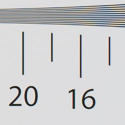 Strong detail to ~1,800 lines vertical Adobe Camera Raw