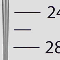 Strong detail to 2,500 lines horizontal In-Camera JPEG