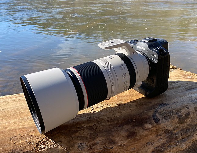 The Canon R3 + RF 100-500mm F4.5-7.1L IS lens (Big thanks for Lensrentals for sending us