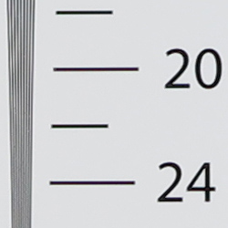 In-camera JPEG: Strong detail to ~2,300 lines horizontal
